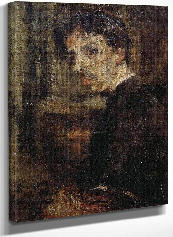Self Portrait, Called The Little Head By James Ensor Fine Art Print