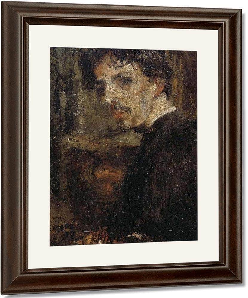 Self Portrait, Called The Little Head By James Ensor Fine Art Print