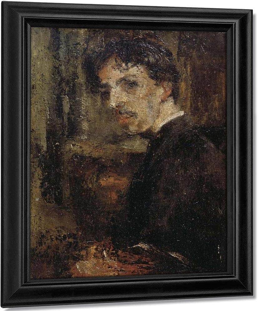 Self Portrait, Called The Little Head By James Ensor Fine Art Print