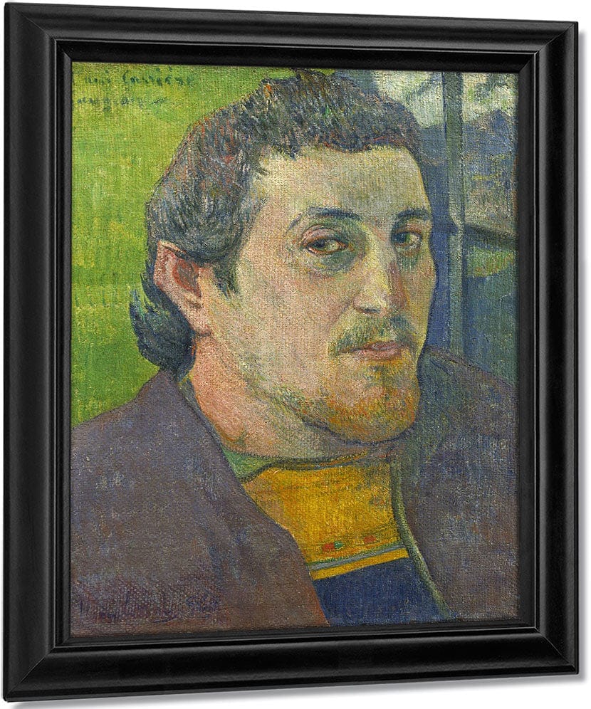 Self Portrait Dedicated To Carriere By Eugene Henri Paul Gauguin Fine Art Print