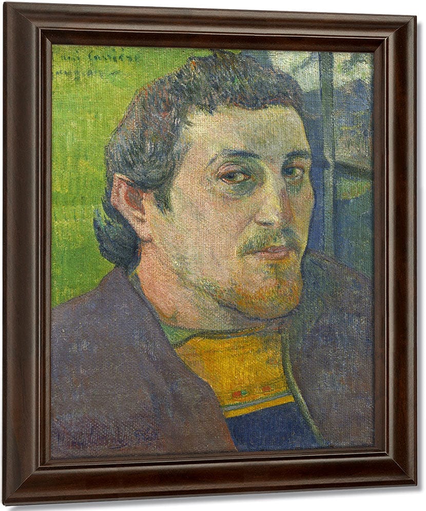 Self Portrait Dedicated To Carriere By Eugene Henri Paul Gauguin Fine Art Print