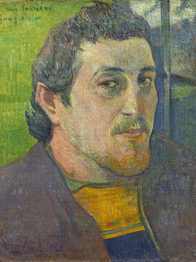 Self Portrait Dedicated To Carriere By Eugene Henri Paul Gauguin Fine Art Print