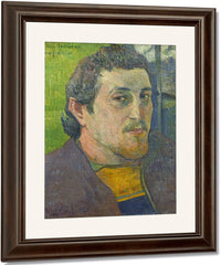 Self Portrait Dedicated To Carriere By Eugene Henri Paul Gauguin Fine Art Print