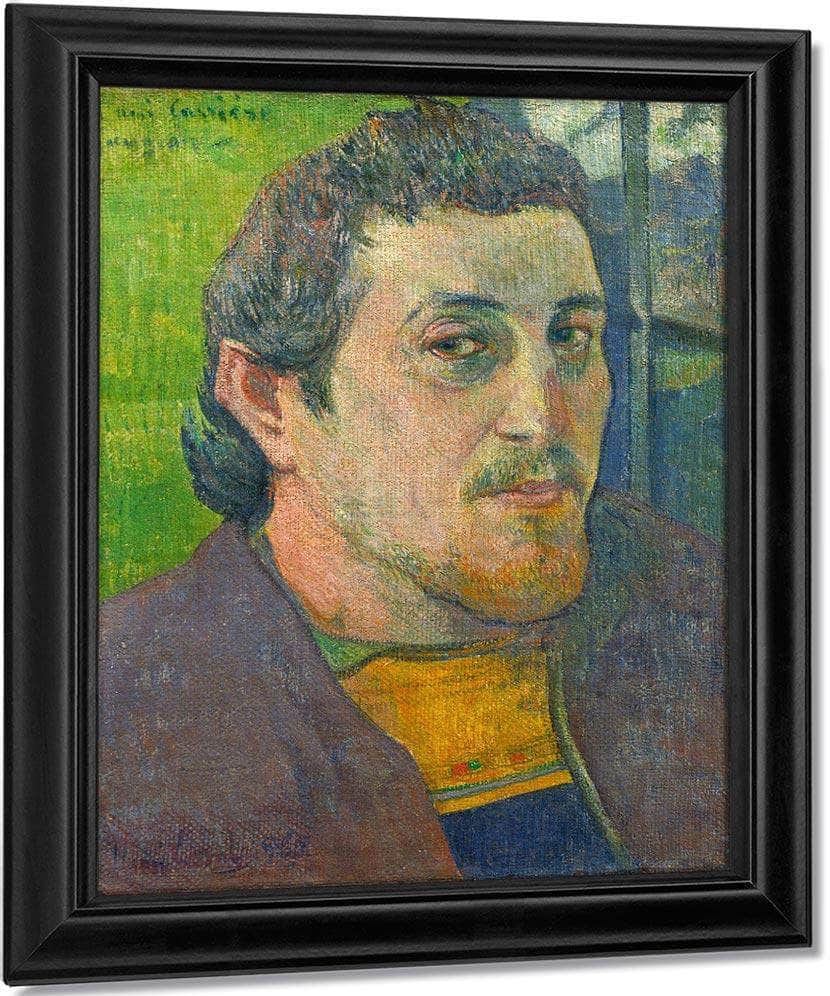 Self Portrait Dedicated To Carriere By Paul Gauguin Fine Art Print
