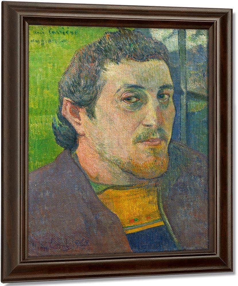 Self Portrait Dedicated To Carriere By Paul Gauguin Fine Art Print