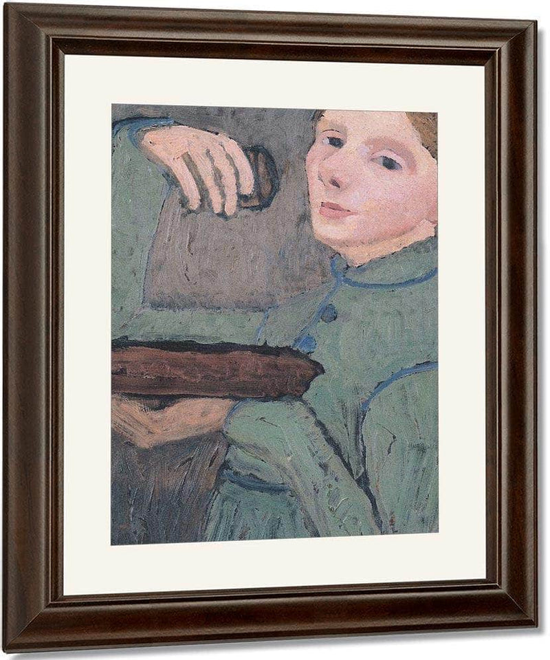 Self Portrait, Holding A Bowl And A Glass By Paula Modersohn Becker Fine Art Print