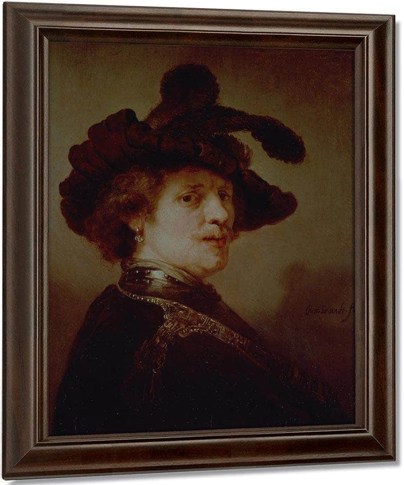 Self Portrait In Fancy Dress I By Rembrandt Fine Art Print