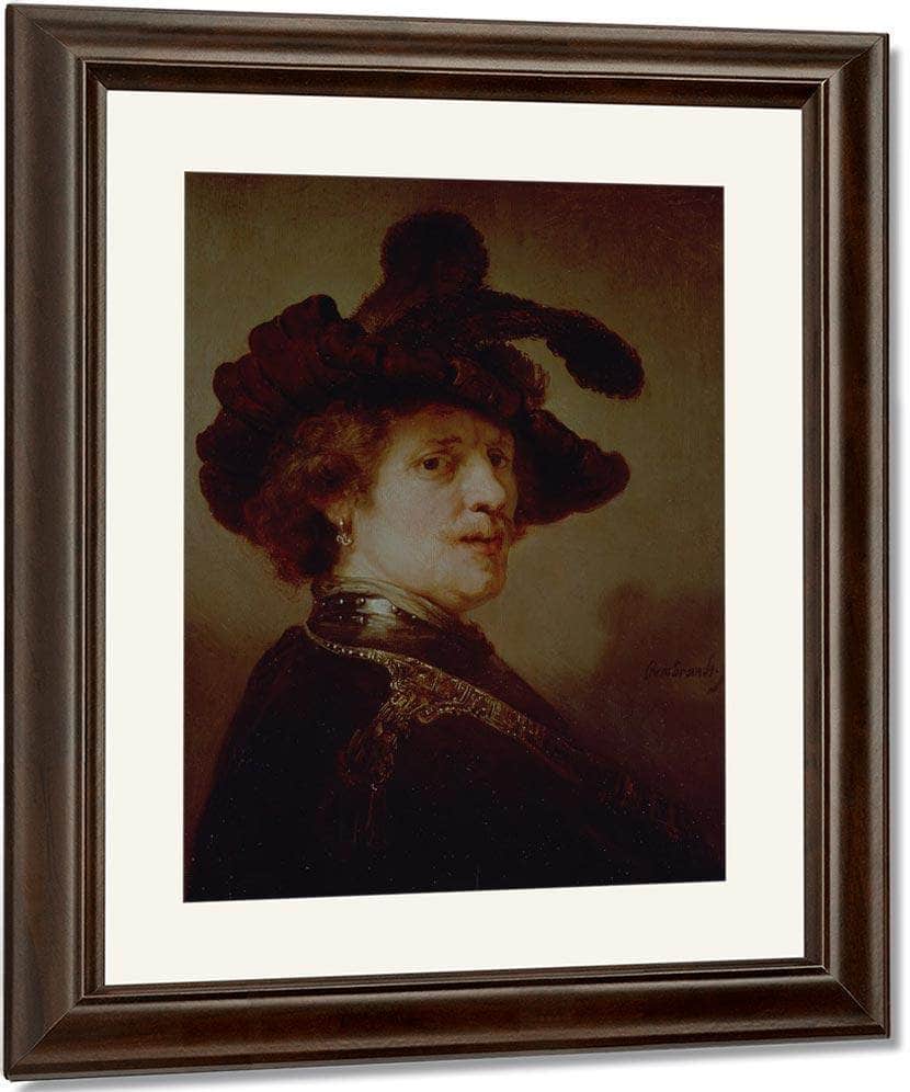 Self Portrait In Fancy Dress I By Rembrandt Fine Art Print