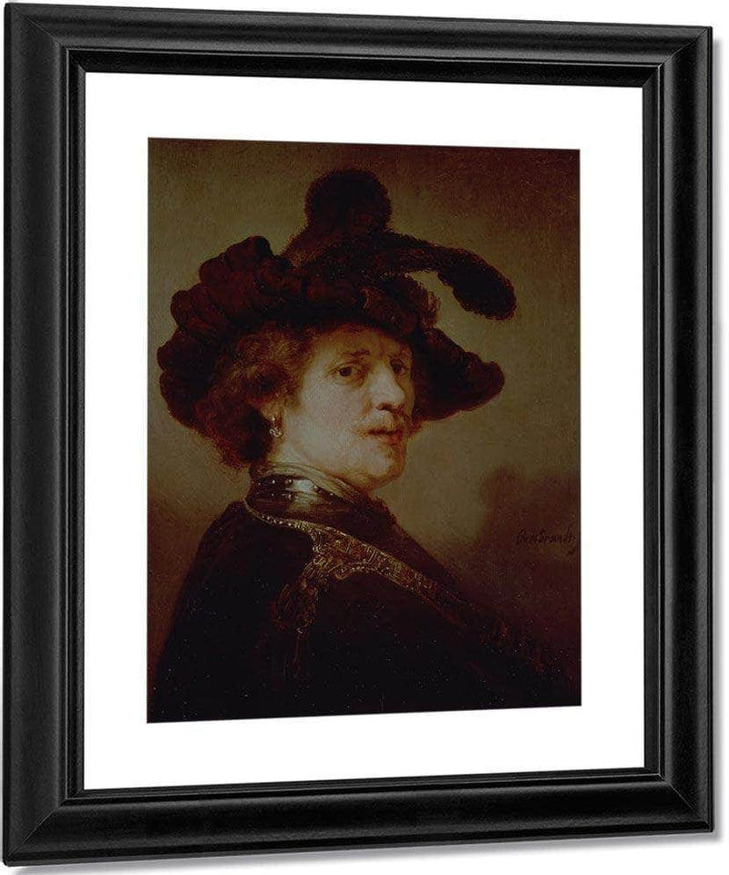 Self Portrait In Fancy Dress I By Rembrandt Fine Art Print