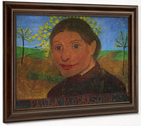 Self Portrait In Front Of Flowering Trees 1902 1 By Paula Modersohn Becker Fine Art Print