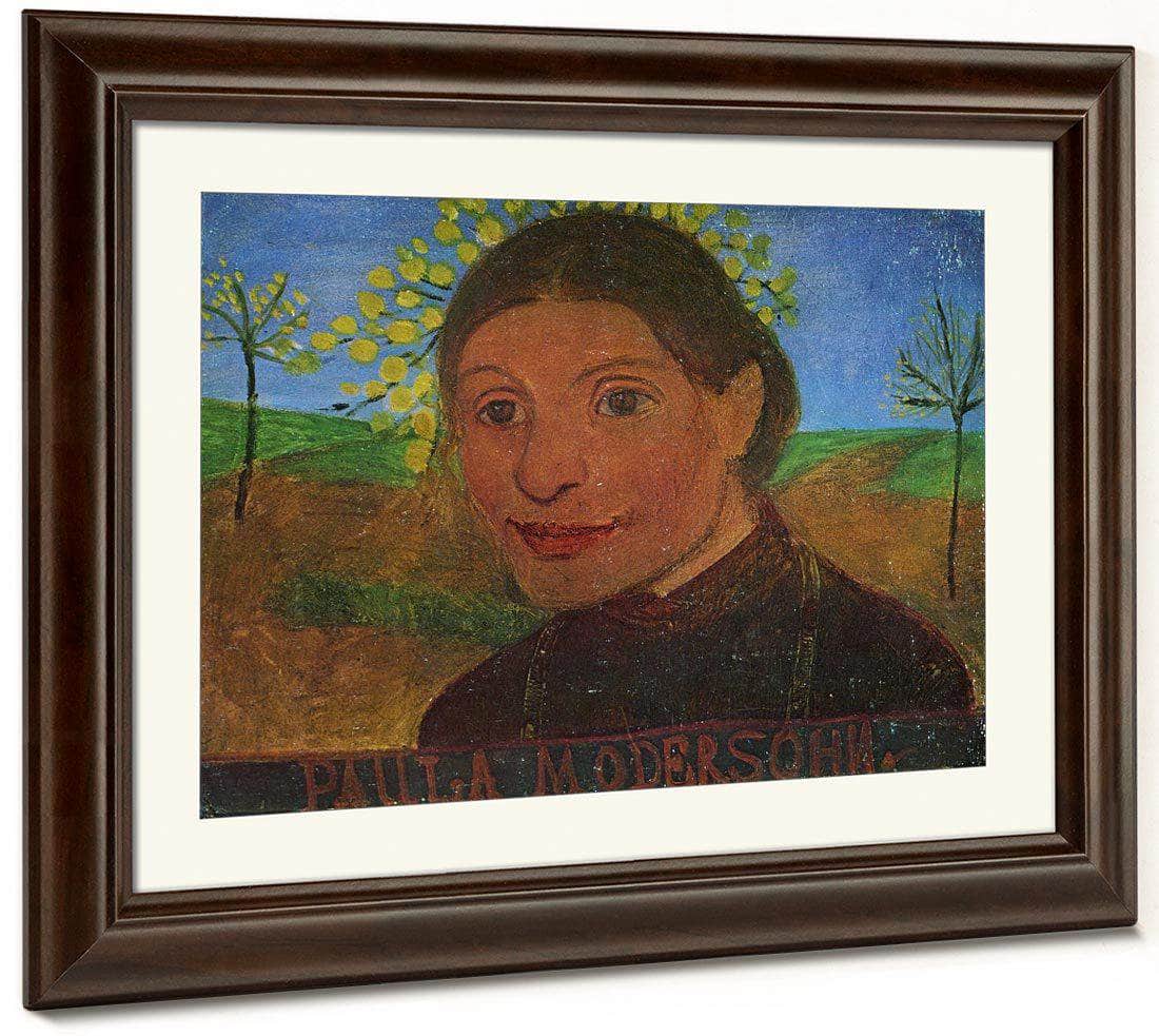 Self Portrait In Front Of Flowering Trees 1902 1 By Paula Modersohn Becker Fine Art Print