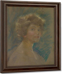 Self Portrait In Light Tones. By Alice Pike Barney Fine Art Print