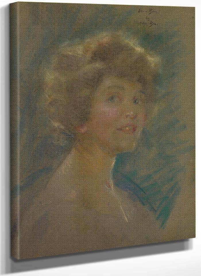 Self Portrait In Light Tones. By Alice Pike Barney Fine Art Print