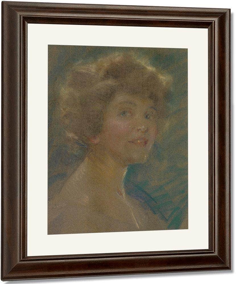Self Portrait In Light Tones. By Alice Pike Barney Fine Art Print