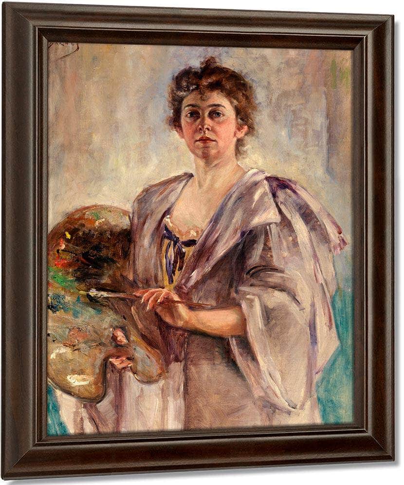 Self Portrait In Painting Robe By Alice Pike Barney Fine Art Print
