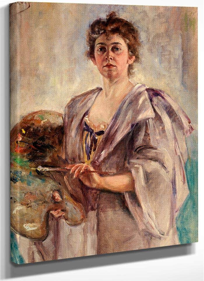 Self Portrait In Painting Robe By Alice Pike Barney Fine Art Print