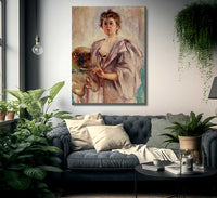 Self Portrait In Painting Robe By Alice Pike Barney Fine Art Print