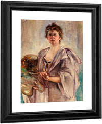 Self Portrait In Painting Robe By Alice Pike Barney Fine Art Print