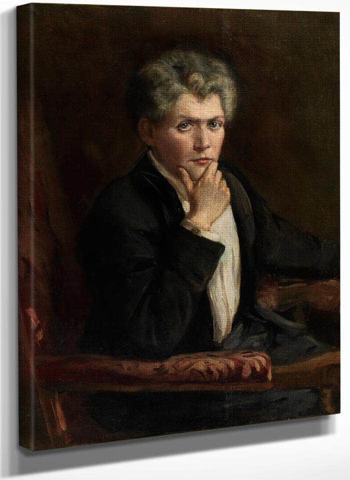 Self Portrait In Repose By Alice Pike Barney Fine Art Print