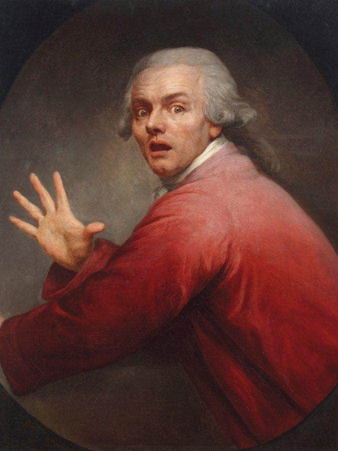 Self Portrait In Surprise And Terror 1791 By Joseph Ducreux Fine Art Print