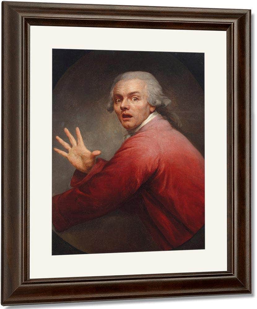 Self Portrait In Surprise And Terror 1791 By Joseph Ducreux Fine Art Print