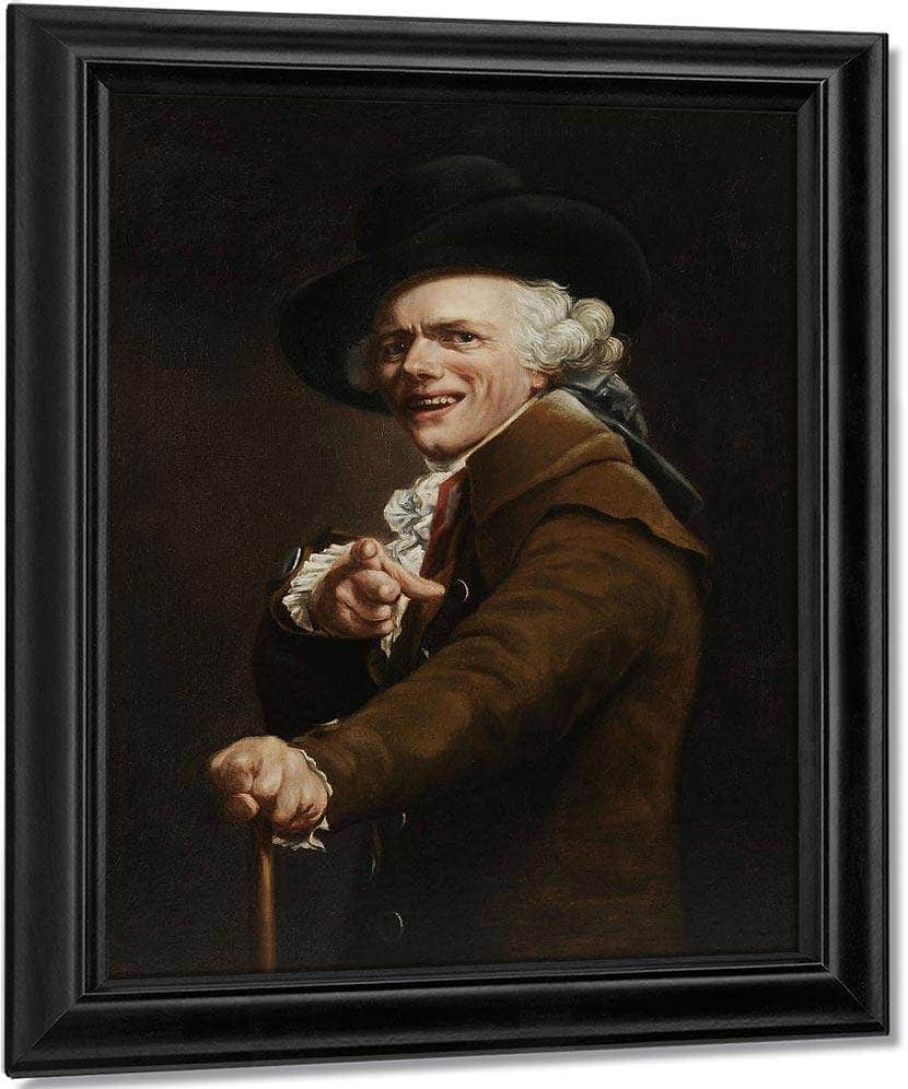 Self Portrait In The Guise Of A Mockingbird 1791 By Joseph Ducreux Fine Art Print