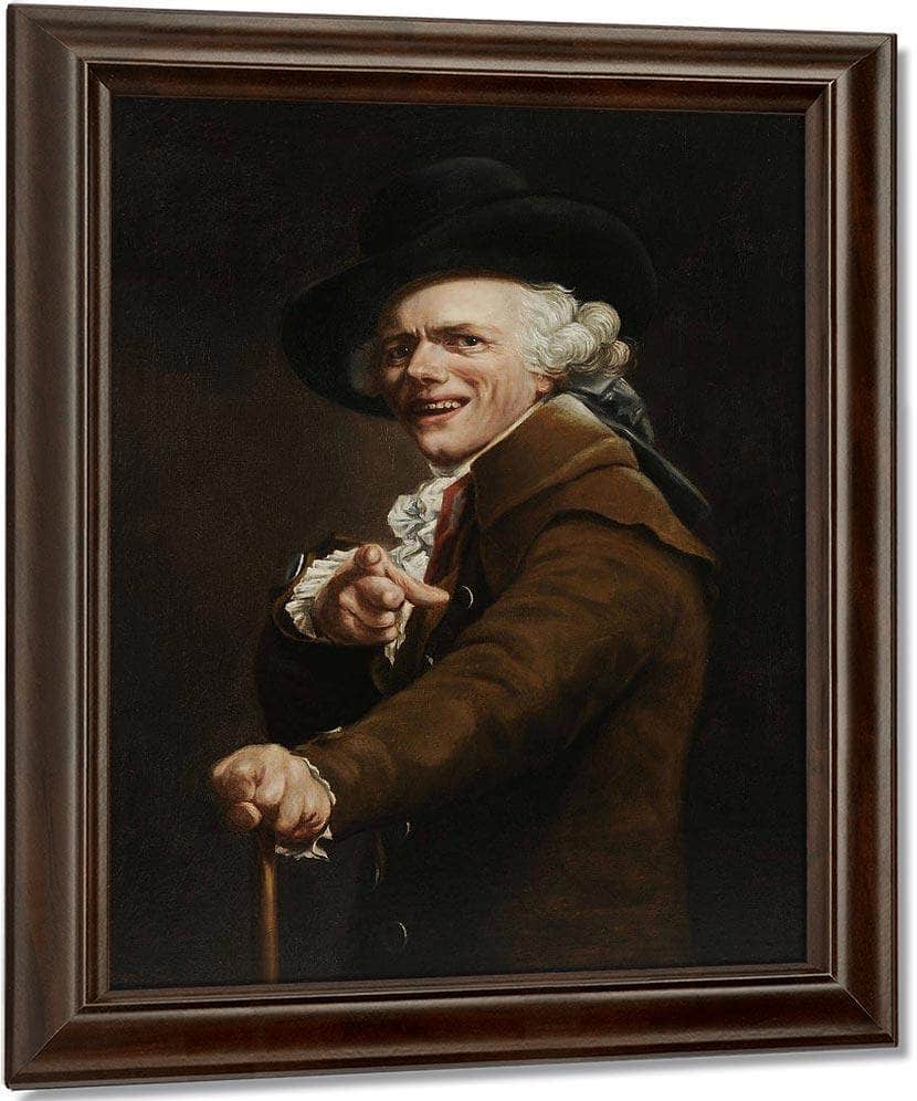 Self Portrait In The Guise Of A Mockingbird 1791 By Joseph Ducreux Fine Art Print
