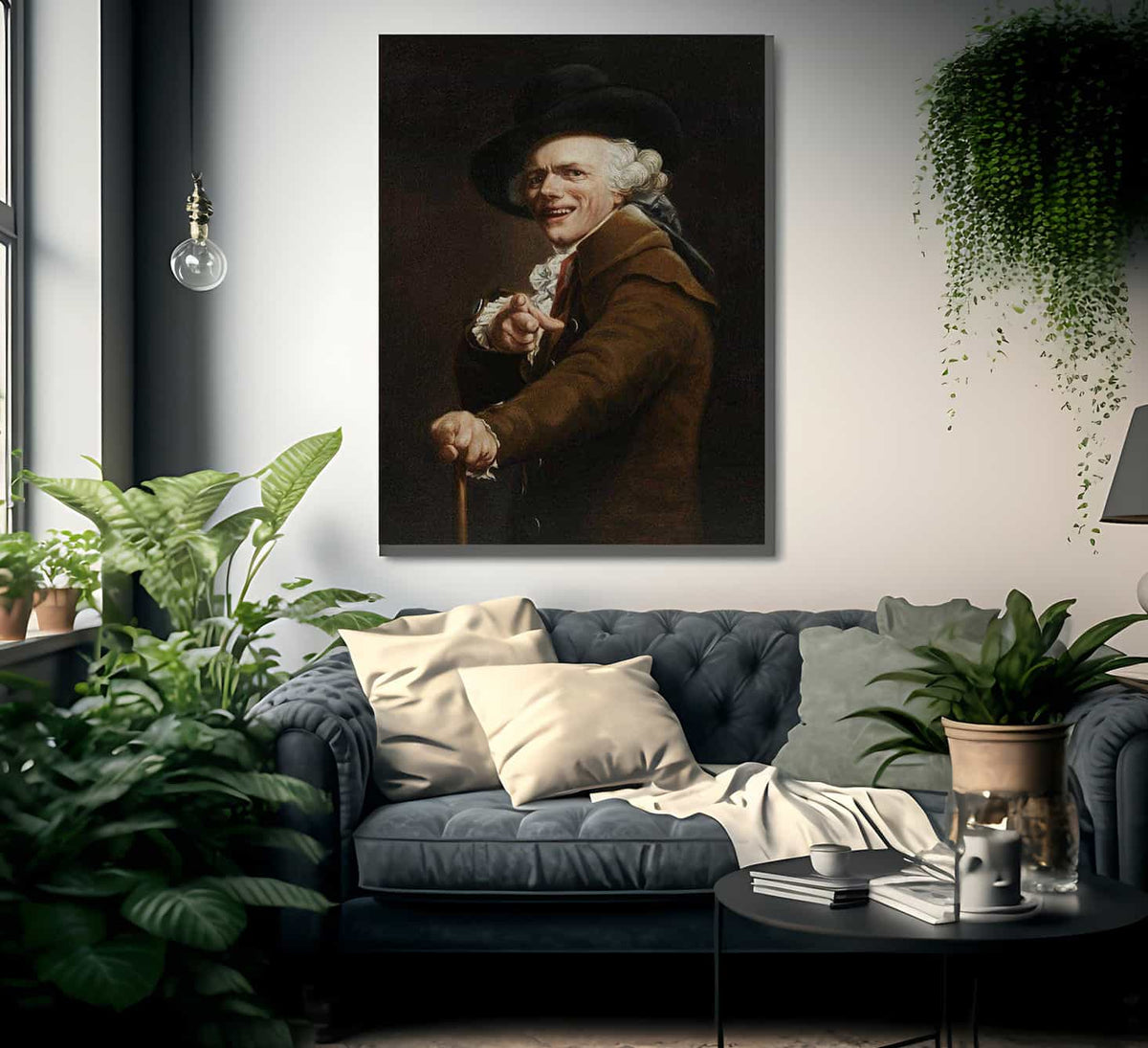 Self Portrait In The Guise Of A Mockingbird 1791 By Joseph Ducreux Fine Art Print
