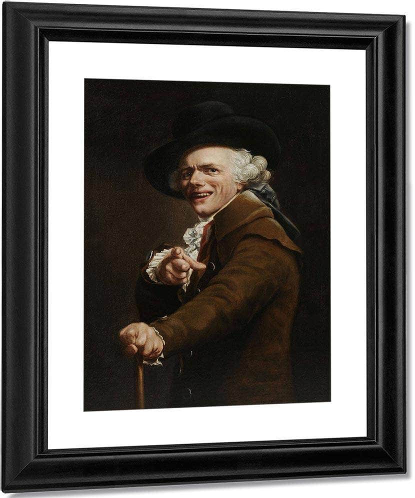 Self Portrait In The Guise Of A Mockingbird 1791 By Joseph Ducreux Fine Art Print