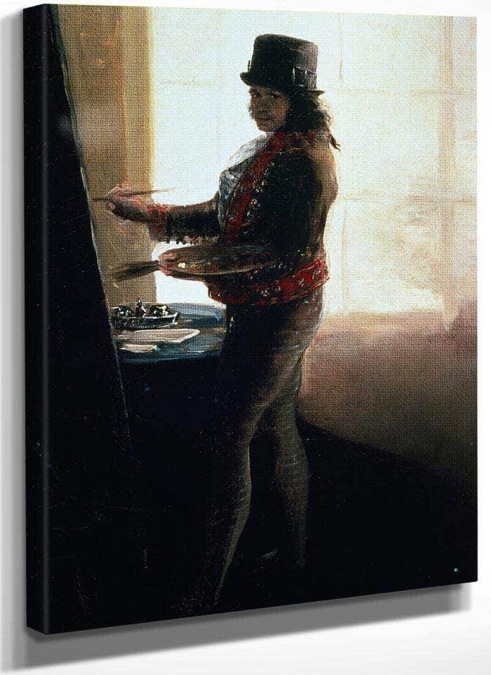 Self Portrait In The Studio By Francisco De Goya Fine Art Print
