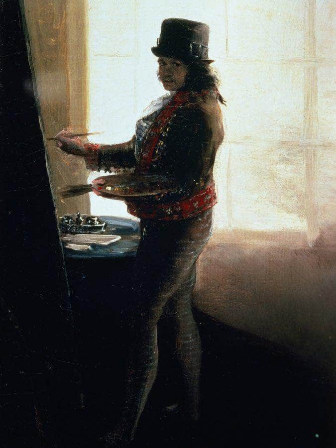 Self Portrait In The Studio By Francisco De Goya Fine Art Print