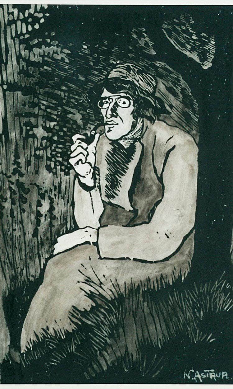 Self Portrait (Large) By Nicolai Astrup Fine Art Print