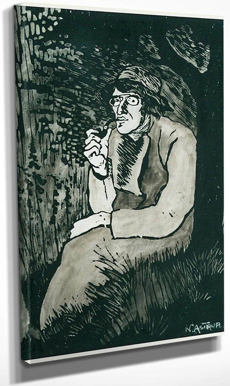 Self Portrait (Large) By Nicolai Astrup Fine Art Print