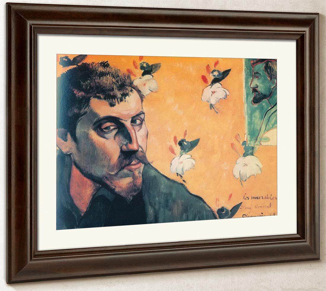 Self Portrait Les Miserables By Paul Gauguin Fine Art Print