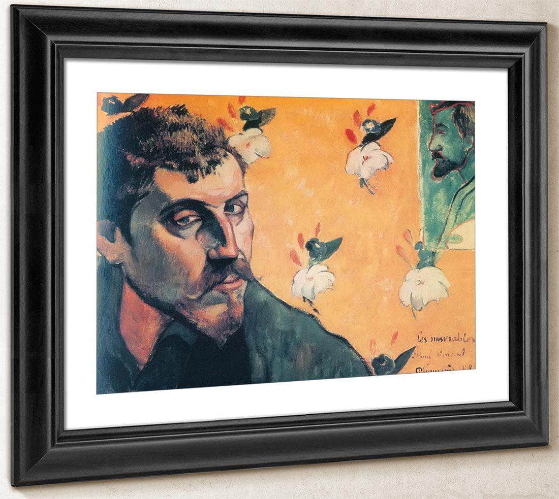 Self Portrait Les Miserables By Paul Gauguin Fine Art Print