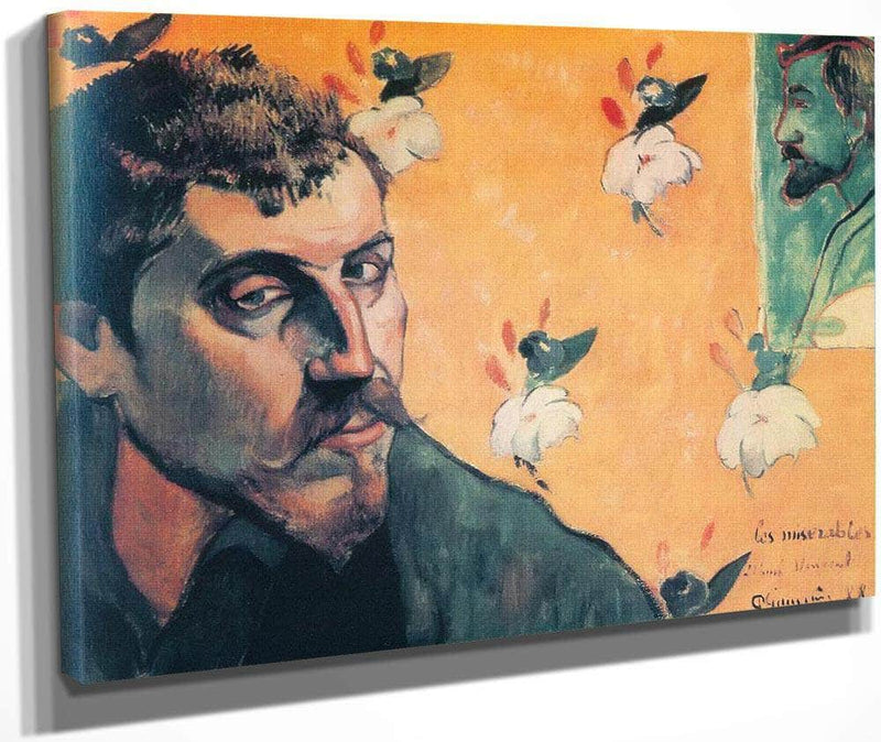 Self Portrait Les Miserables By Paul Gauguin Fine Art Print
