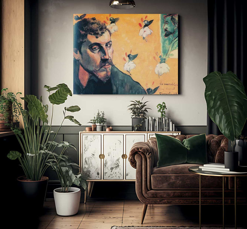 Self Portrait Les Miserables By Paul Gauguin Fine Art Print