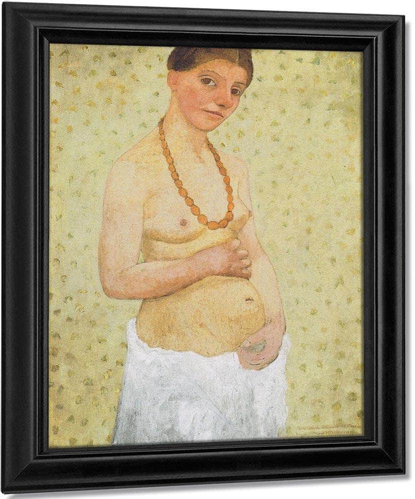 Self Portrait On Th Sixth Wedding Anniversary By Paula Modersohn Becker Fine Art Print