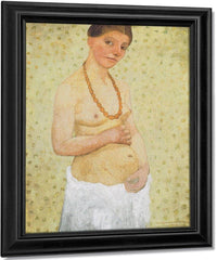 Self Portrait On Th Sixth Wedding Anniversary By Paula Modersohn Becker Fine Art Print