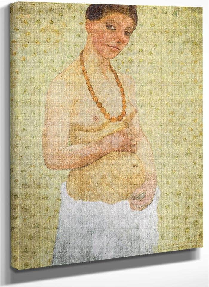 Self Portrait On Th Sixth Wedding Anniversary By Paula Modersohn Becker Fine Art Print