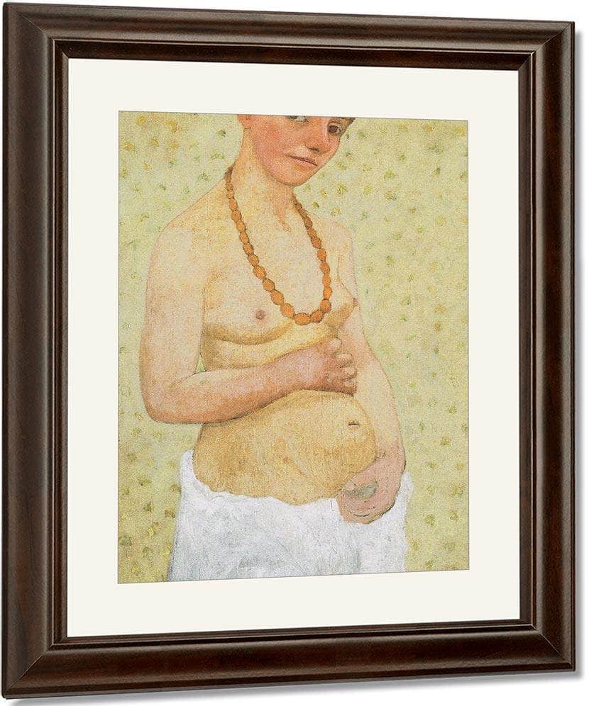 Self Portrait On Th Sixth Wedding Anniversary By Paula Modersohn Becker Fine Art Print