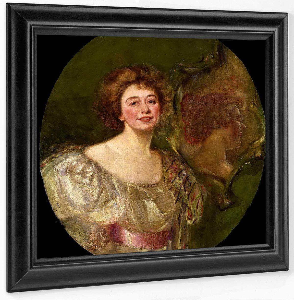 Self Portrait Reflected In Mirror By Alice Pike Barney Fine Art Print