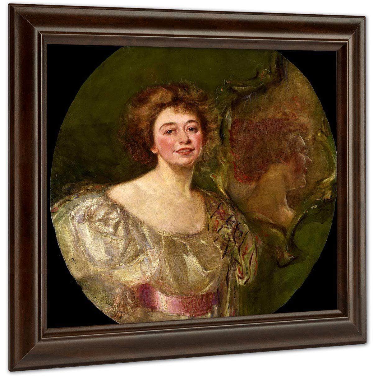 Self Portrait Reflected In Mirror By Alice Pike Barney Fine Art Print