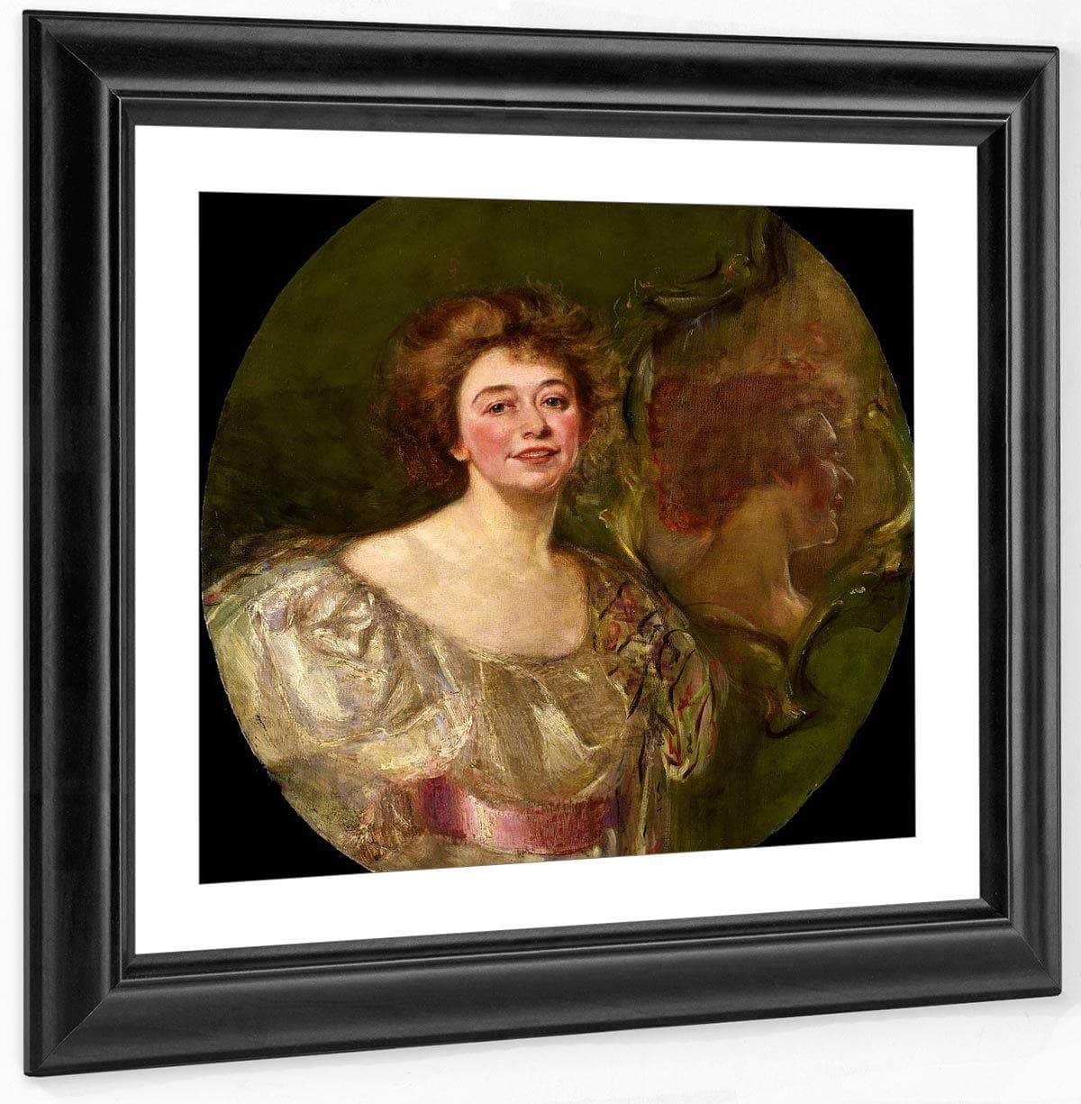 Self Portrait Reflected In Mirror By Alice Pike Barney Fine Art Print