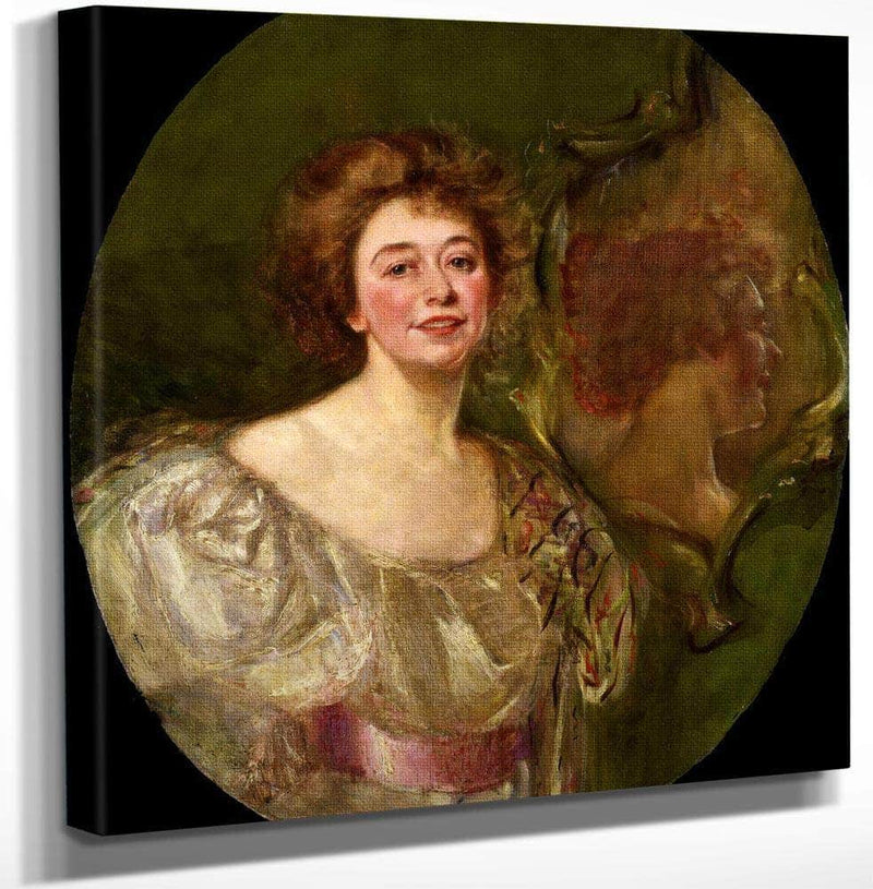 Self Portrait Reflected In Mirror By Alice Pike Barney Fine Art Print