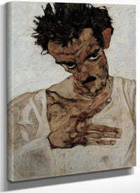 Self Portrait Selbstportra T Mit Gesenktem Kopf 1912 42 2X33 7Cm Leopold Museum By Egon Schiele Fine Art Print
