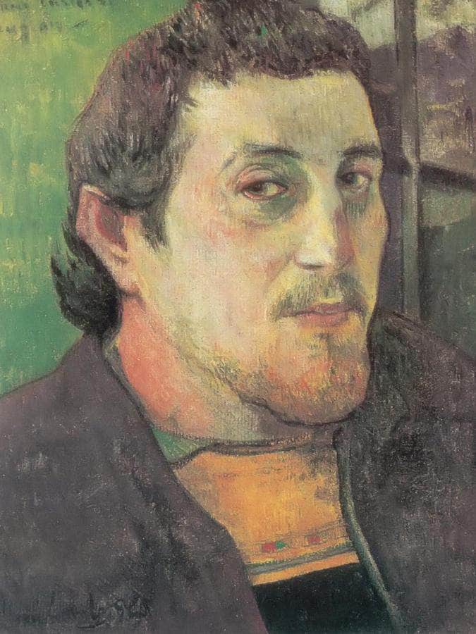 Self Portrait  To My Friend Cazziere By Paul Gauguin Fine Art Print