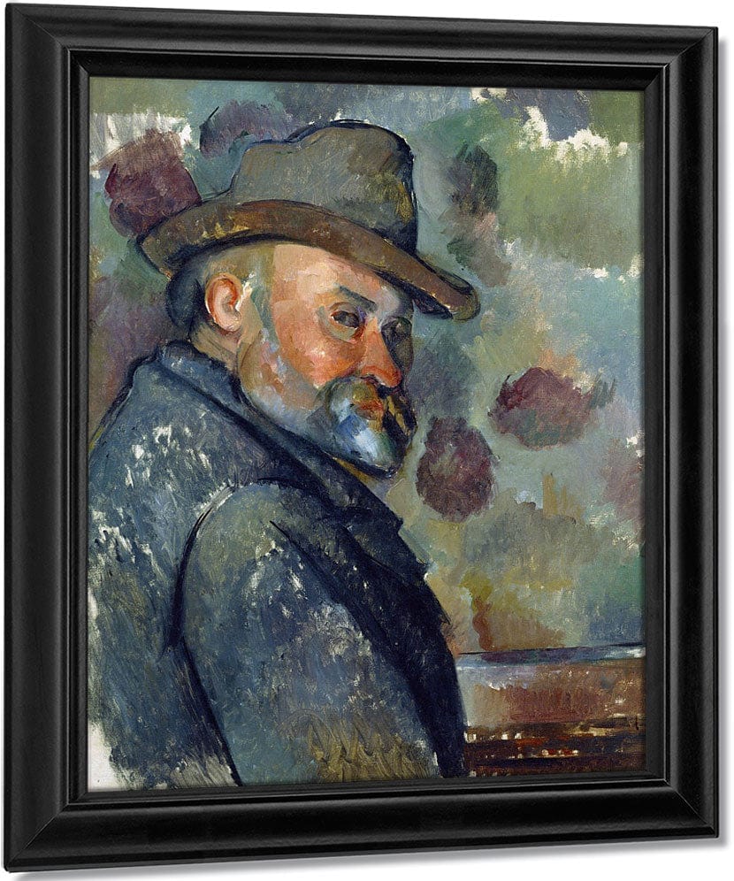 Self Portrait With A Hat By Paul Cezanne Fine Art Print