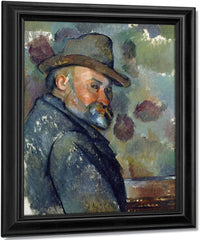 Self Portrait With A Hat By Paul Cezanne Fine Art Print