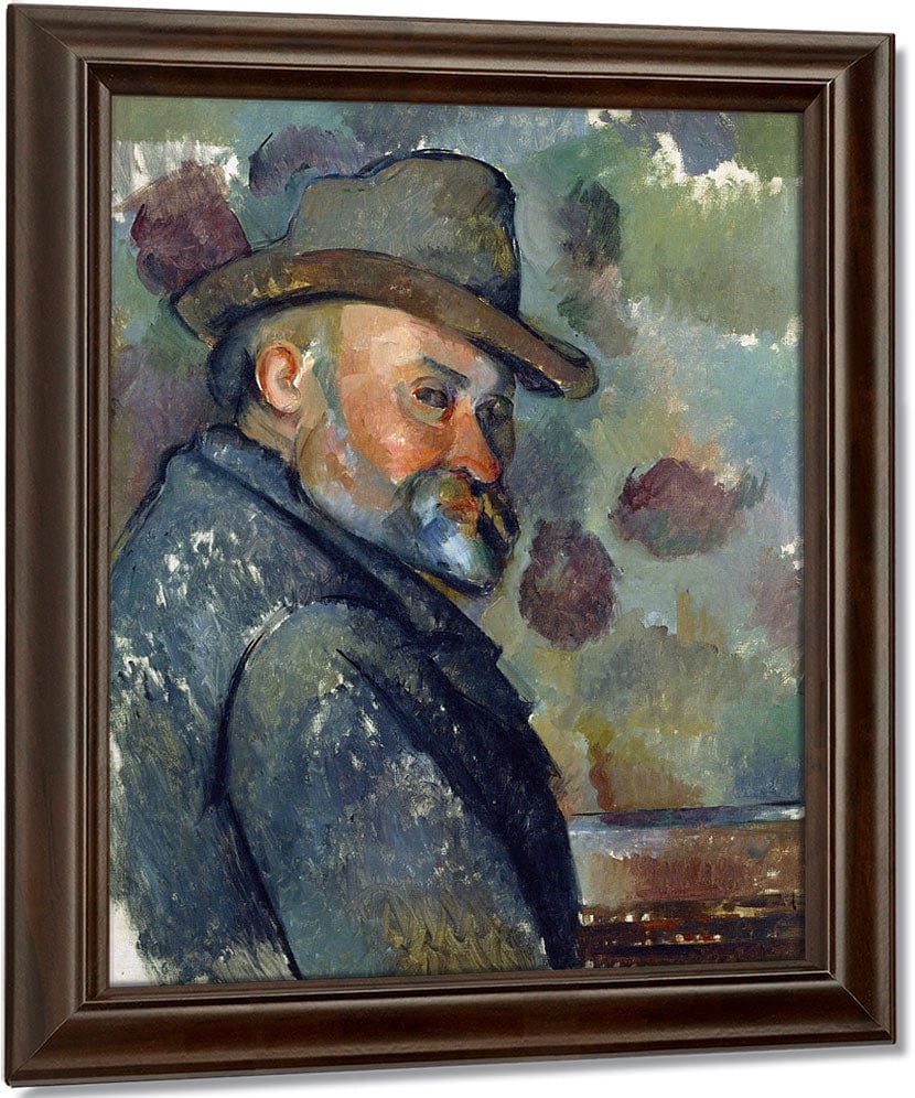 Self Portrait With A Hat By Paul Cezanne Fine Art Print